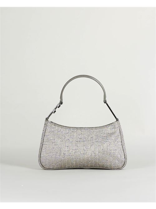 Lurex tweed shoulder bag with rhinestone lettering Elisabetta Franchi ELISABETTA FRANCHI | Bag | BS61A42E2400
